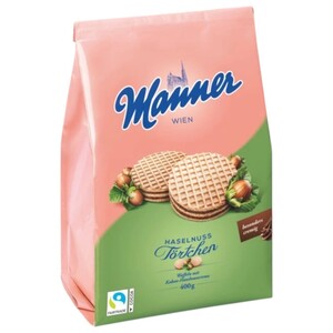 Manner Wafer Tartlets Hazelnut 400G
