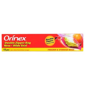 Orinex Double Zipper Bags 15 Pieces
