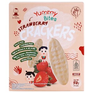Yummy Bites Baby Food Crackers Strawberry 50G