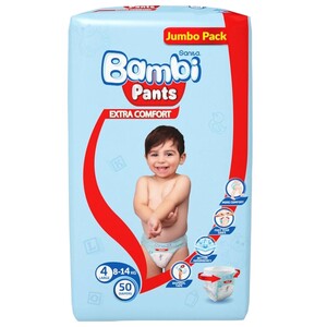 Bambi Pants Size 4 Large 50 Pieces