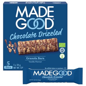 Made Good Chocolate Drizzled Granola Bar Vanilla 24G X5