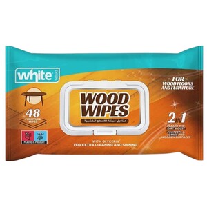 White Wood Wipes Floors And Furniture 48 Pieces
