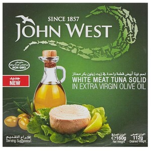 John West White Meat Tuna Solid In Extra Virgin Olive Oil 160G