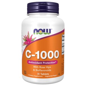 Now C-1000 With Rose Hips & Bioflavonoids 30 Pieces