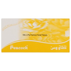 Peacock Facial Tissues 2Ply 150 Sheets