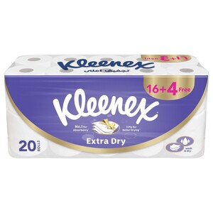 Kleenex Toilet Paper 3 Ply 140 Sheets 20 Rolls
