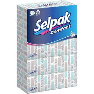 Selpak Facial Tissue 2 Ply 150 Sheets X5