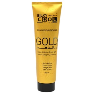 Silky Cool Face & Body Scrub Gel Gold 200Ml