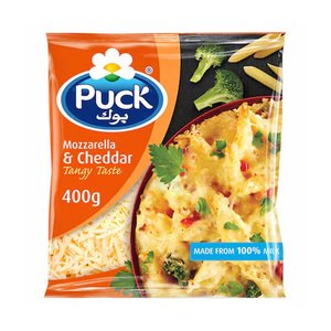 Puck Cheddar Cheese Shredded Mix 400G