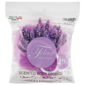 Zeca Fleur Massage Scented Bath Sponge Lavender 40G