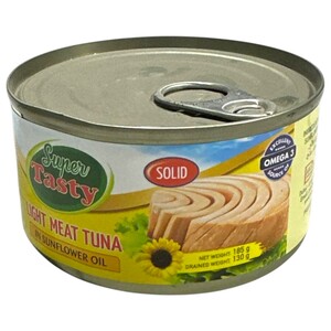 Super Tasty Light Meat Sold Tuna In Sunflower 185G