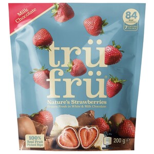 Trufru Nature's Strawberries Milk Chocolate 200G