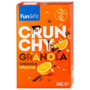 Fun & Fit Crunchy Granola Choco & Orange 250G