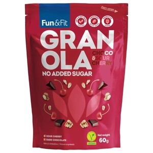 Fun & Fit Granola Choco & Sour Cherry No Added Sugar 60G