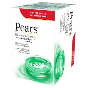 Pears Soap Oil Clear & Glow 125G X4