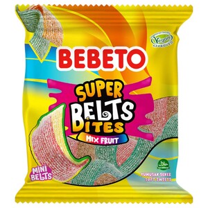 Bebeto Super Belts Bites Mix Fruit 135G