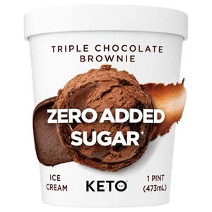 Keto Ice Cream Triple Chocolate Brownie 473Ml