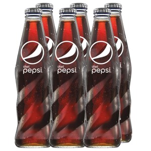 Pepsi Soft Drink Glass Bottle Diet 250Ml X6