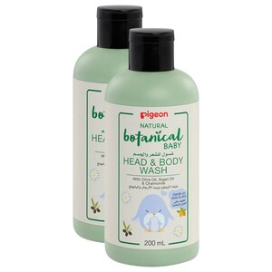 Pigeon Natural Botanical Baby Head & Body Wash 200Ml X2