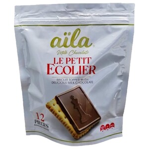 Aïla Le Petit Ecolier Biscuit Milk Chocolate 12 Pieces 240G