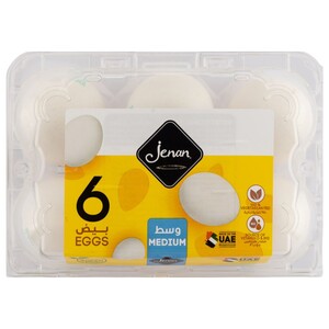 Jenan Fresh Egg Medium White 6 Pieces