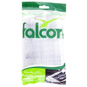 Falcon Clear Plastic Knife 50 Pieces