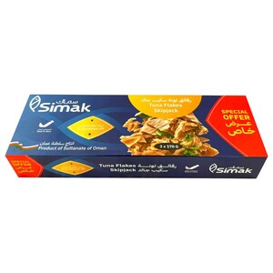 Simak Tuna Flakes Skipjack In Sunflower Oil 170G X3