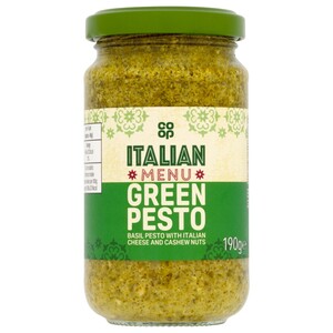 Co Op Sauce Green Pesto Italian Menu 190G