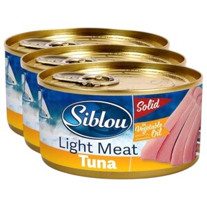 Siblou Light Meat Tuna In Vegetable Oil 160G X3
