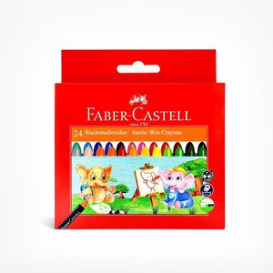 Faber-Castell Jumbo Wax Crayon Multicolour 24 Pcs