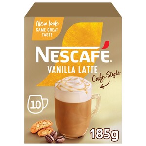 Nescafe Vanilla Latte Cafe Style 18.5G X10
