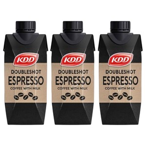 Kdd Doubleshot Espresso Coffee With Milk 250Ml X3