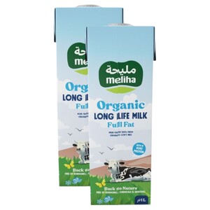 Meliha Organic Long Life Milk Full Fat 1L X2