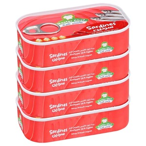 Master Chef Sardine In Sunflower Oil & Pepper 125G X4
