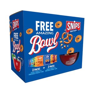 Snips Pretzels Box Bundle X4 + Color Bowl Free
