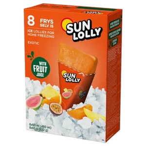 Sun Lolly Ice Lollies Exotic 60Ml X8