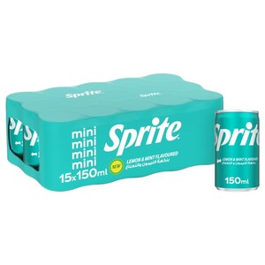 Sprite Carbonated Drink Lemon & Mint 150Ml X15