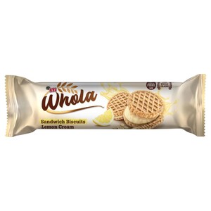Eti Whola Sandwich Biscuits Lemon Cream 100G
