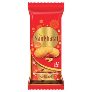 Nabil Nankhatai Biscuits With Zafran & Cashew 48G X12