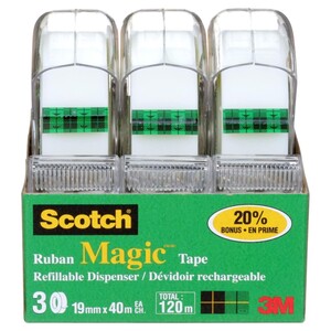 3M Scotch Magic Tape With Dispenser 3 Pieces
