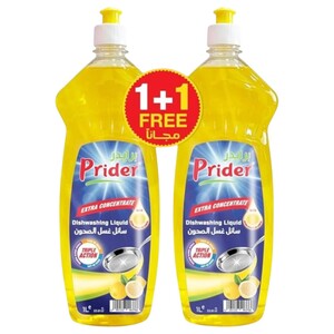 Prider Dishwashing Liquid 1000Ml 1+1 Free