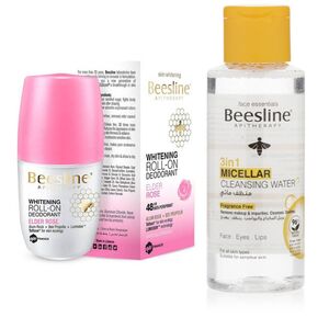Beesline Whitening Roll-On Elder Rose 50 Ml + Micellar Water 100 Ml