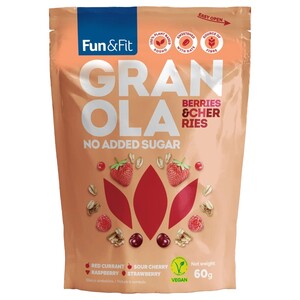 Fun & Fit Granola Berries & Cherries No Added Sugar 60G