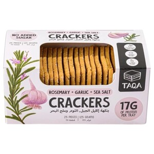 Taqa Crackers Rosemary, Garlic & Sea Salt No Added Sugar 125G