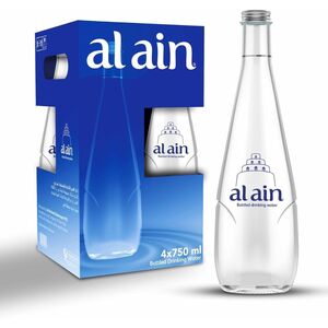 Al Ain Mineral Still Water Glass Bottle 750 Ml X4