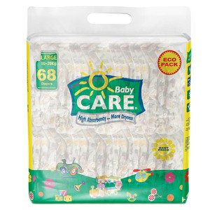 Baby Care Diapers Large 68 Pieces