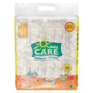 Baby Care Diapers Extra Large 58 Pieces