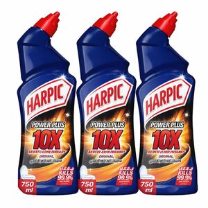 Harpic Power Plus Original Toilet Cleaner 750 Ml 2 + 1 Pcs Offer
