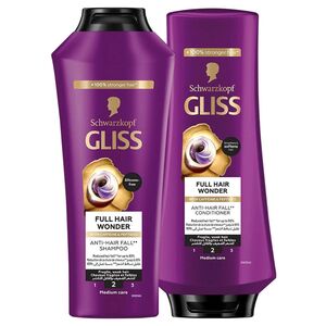 Schwarzkopf Gliss Full Hair Wonder Shampoo 400 Ml+ Conditioner 360 Ml
