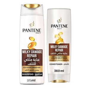 Pantene Milky Damage Repair Shampoo 375 Ml + Conditioner 360 Price Offer